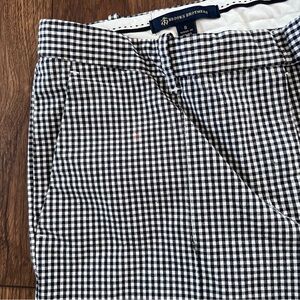 BROOKS BROTHERS BLACK AND WHITE CHECKERED COTTON WOMENS SLACKS PANTS SIZE 8